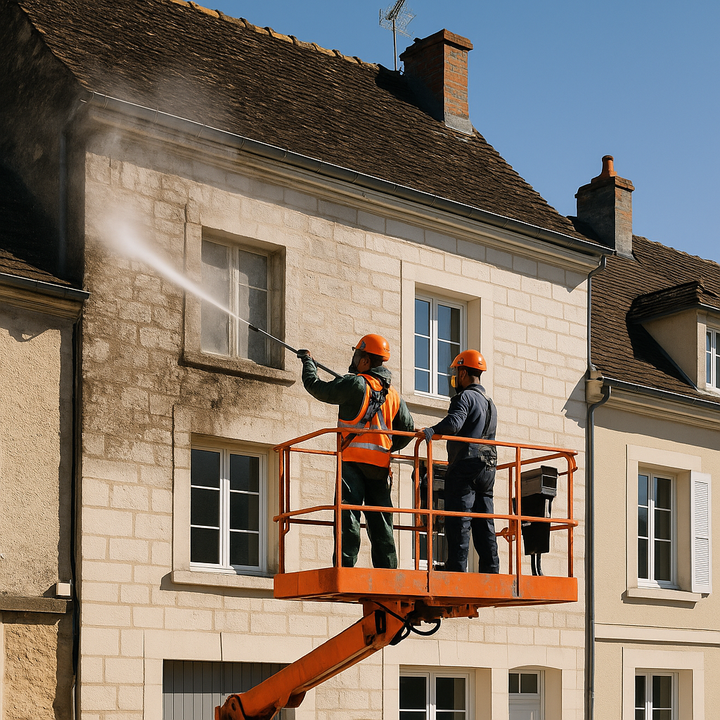 Nettoyage de façades, toitures, extérieurs et panneaux solaires