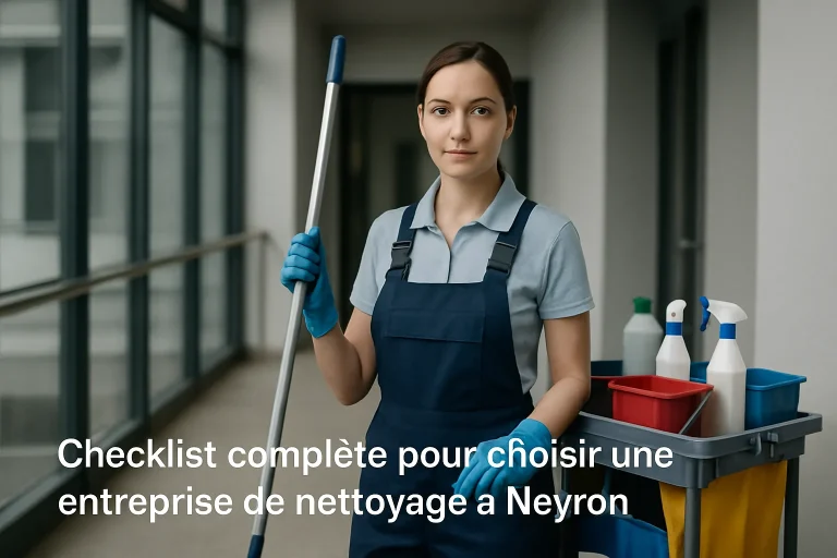 Équipe de nettoyage au travail dans un appartement à Neyron, utilisant des équipements professionnels.