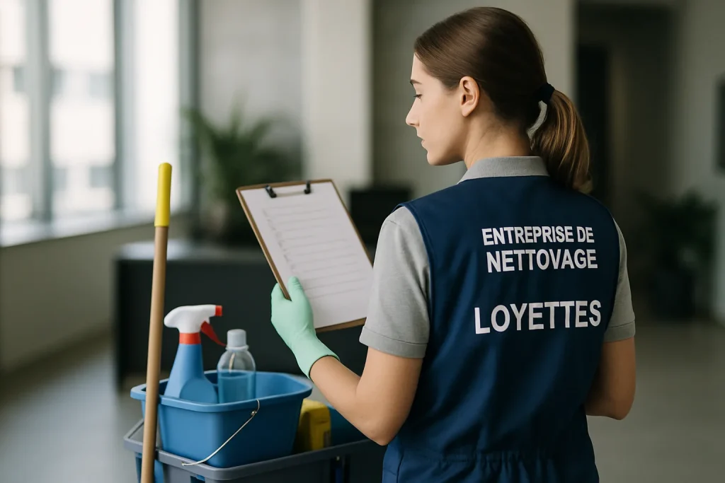 Équipe de nettoyage dans un appartement à Loyettes, utilisant des équipements modernes.