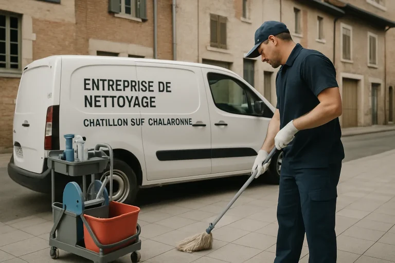 Bâtiment de bureaux propre à Chatillon-sur-Chalaronne, illustrant les services de nettoyage.