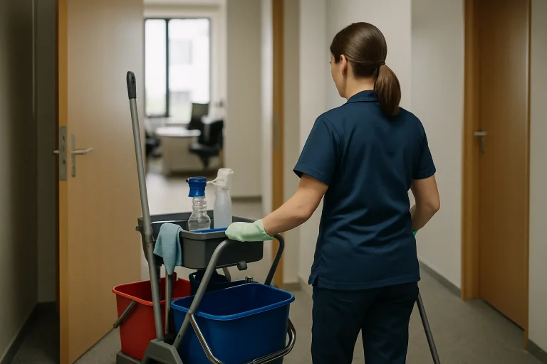 Équipe de nettoyage effectuant des travaux dans un appartement insalubre à BAGE-LA-VILLE.